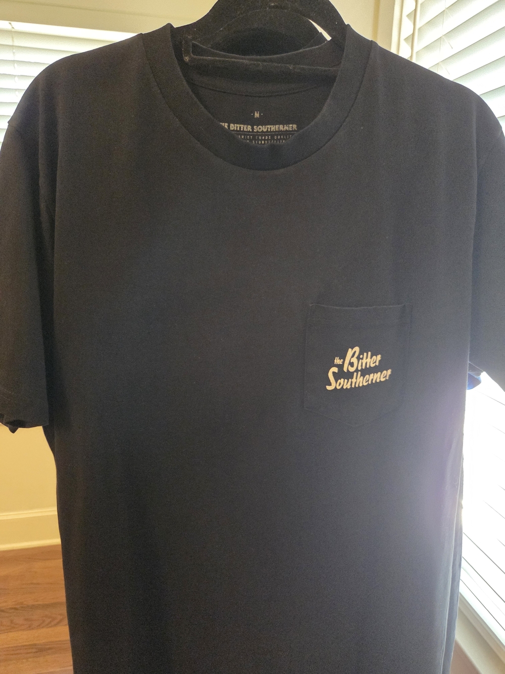 "The Bitter Southerner" Men's Black Pocket T-Shirt, M
